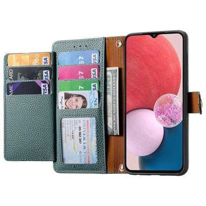 For Samsung Galaxy A13 4G Case RFID Blocking Zipper Wallet Phone Shell