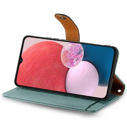 For Samsung Galaxy A13 4G Case RFID Blocking Zipper Wallet Phone Shell