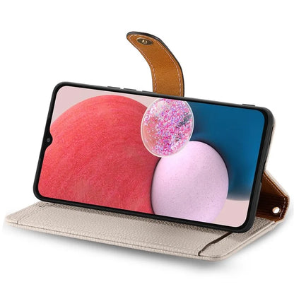 For Samsung Galaxy A13 4G Case RFID Blocking Zipper Wallet Phone Shell