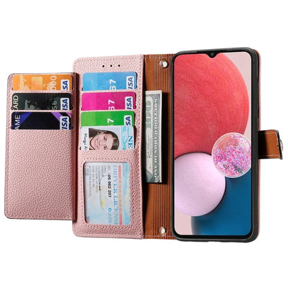 For Samsung Galaxy A13 4G Case RFID Blocking Zipper Wallet Phone Shell
