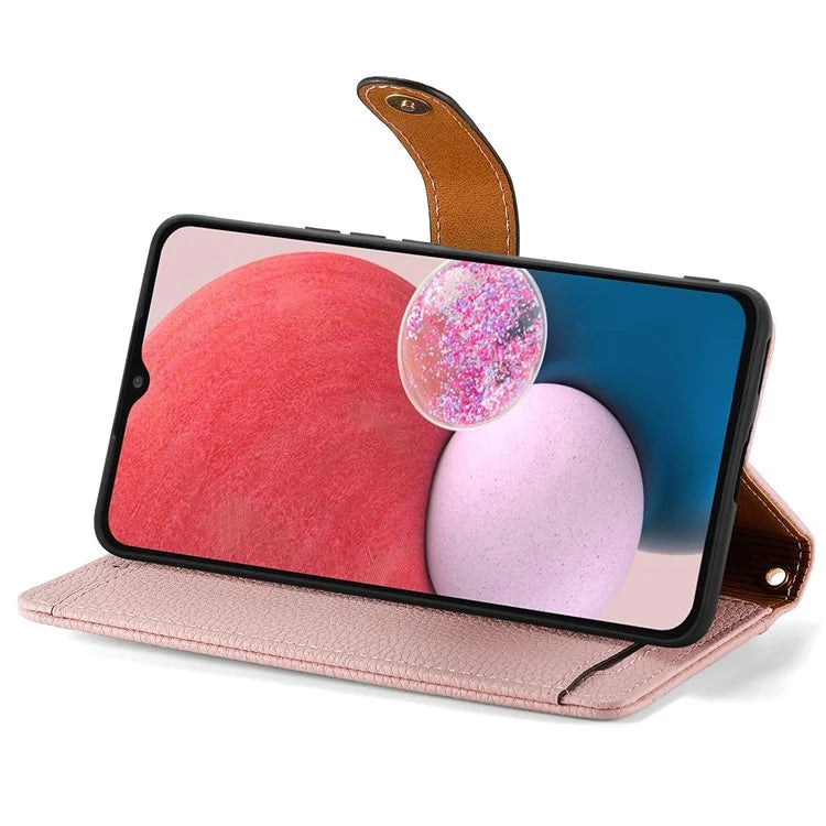 For Samsung Galaxy A13 4G Case RFID Blocking Zipper Wallet Phone Shell