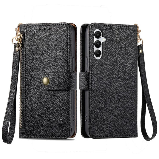 For Samsung Galaxy A05s 4G Magnetic Phone Case RFID Blocking Zipper Wallet Protective Shell