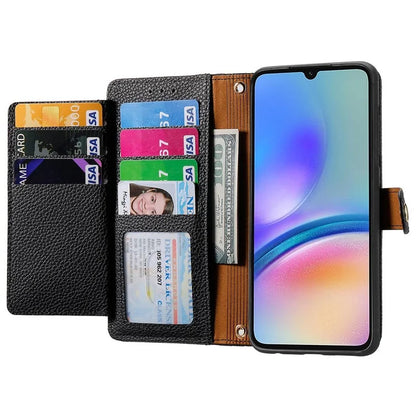 For Samsung Galaxy A05s 4G Magnetic Phone Case RFID Blocking Zipper Wallet Protective Shell