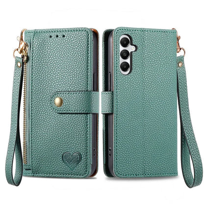 For Samsung Galaxy A05s 4G Magnetic Phone Case RFID Blocking Zipper Wallet Protective Shell