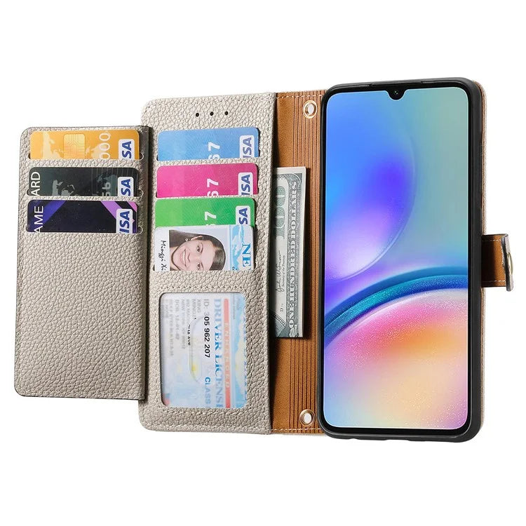 For Samsung Galaxy A05s 4G Magnetic Phone Case RFID Blocking Zipper Wallet Protective Shell