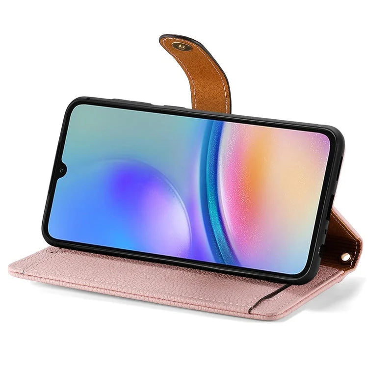 For Samsung Galaxy A05s 4G Magnetic Phone Case RFID Blocking Zipper Wallet Protective Shell