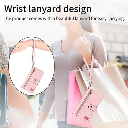 For Samsung Galaxy A05s 4G Magnetic Phone Case RFID Blocking Zipper Wallet Protective Shell