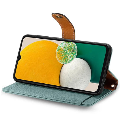 For Samsung Galaxy A13 5G Case RFID Blocking Leather Flip Phone Cover with Purse Card Holders