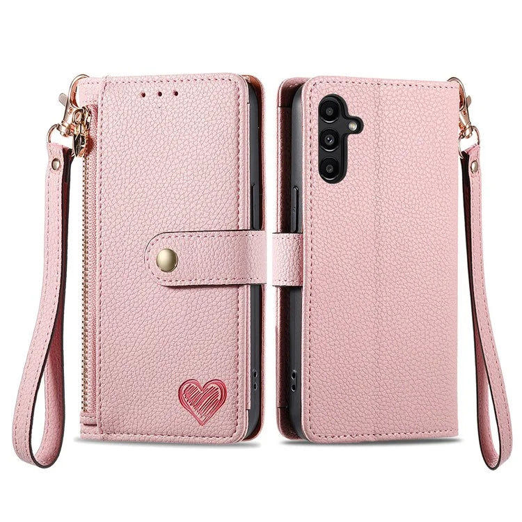 For Samsung Galaxy A13 5G Case RFID Blocking Leather Flip Phone Cover with Purse Card Holders