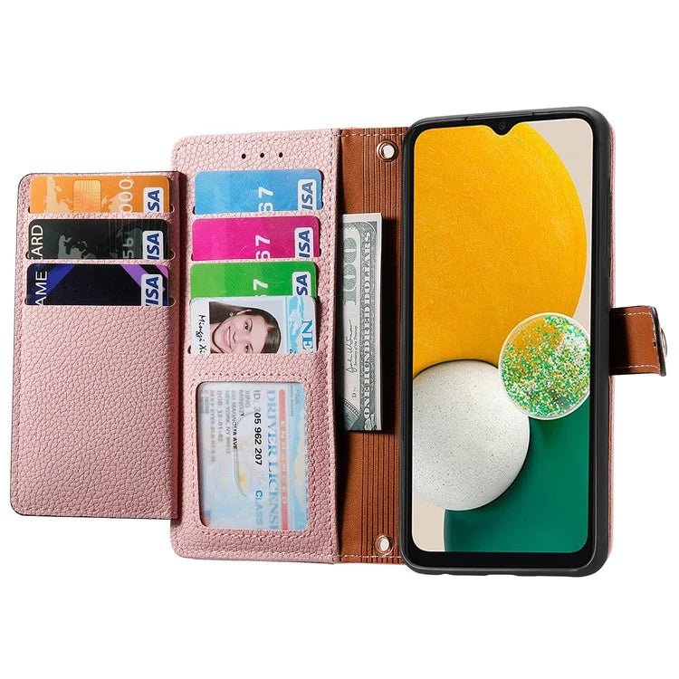 For Samsung Galaxy A13 5G Case RFID Blocking Leather Flip Phone Cover with Purse Card Holders