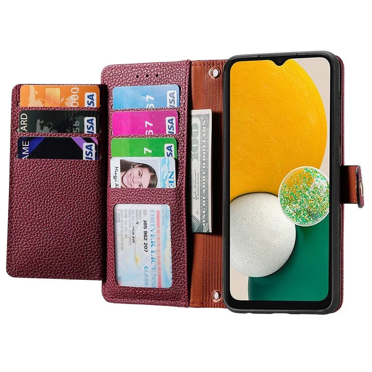 For Samsung Galaxy A13 5G Case RFID Blocking Leather Flip Phone Cover with Purse Card Holders