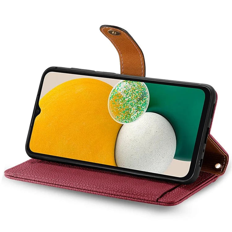 For Samsung Galaxy A13 5G Case RFID Blocking Leather Flip Phone Cover with Purse Card Holders