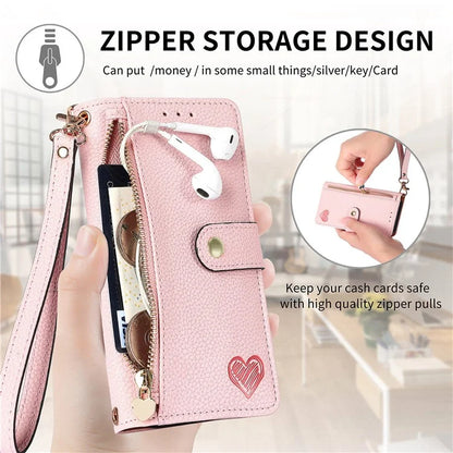 For Samsung Galaxy A24 4G (162.1 x 77.6 x 8.3mm) Leather Case RFID Blocking Zipper Wallet Phone Shell