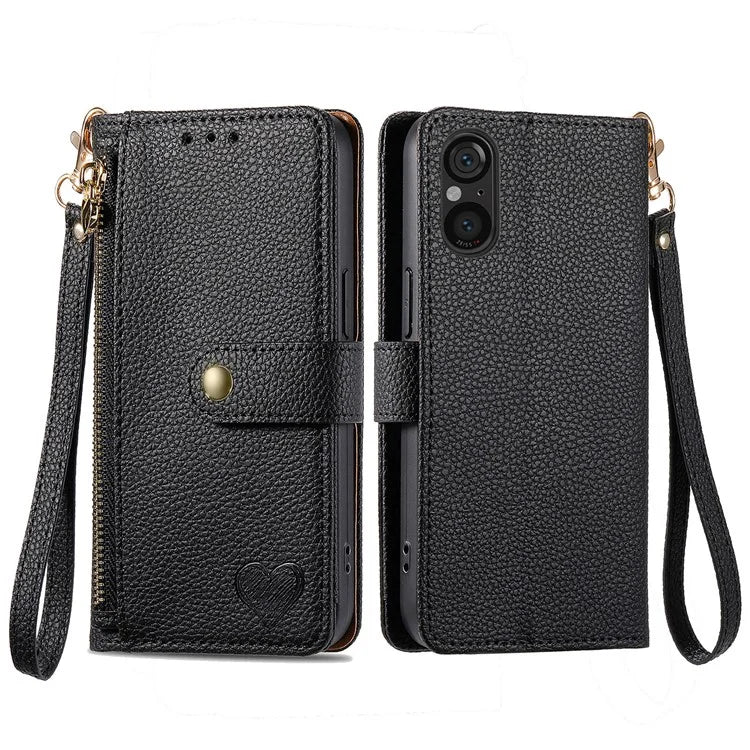 For Sony Xperia 5 V Case RFID Blocking Card Holder Cell Phone Shell