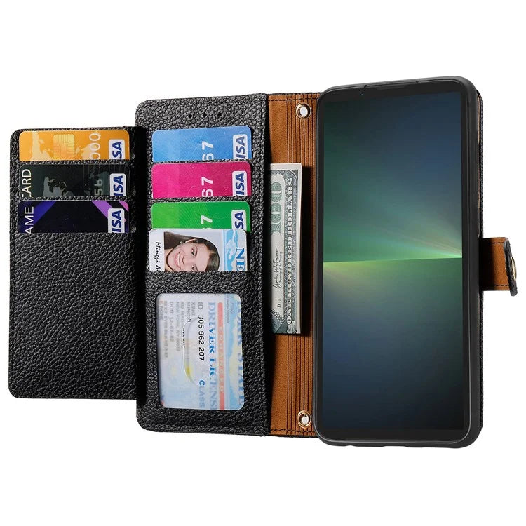 For Sony Xperia 5 V Case RFID Blocking Card Holder Cell Phone Shell