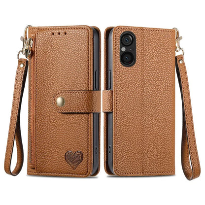 For Sony Xperia 5 V Case RFID Blocking Card Holder Cell Phone Shell
