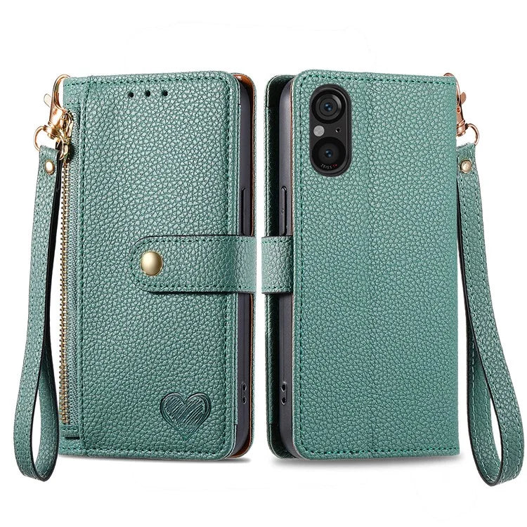 For Sony Xperia 5 V Case RFID Blocking Card Holder Cell Phone Shell