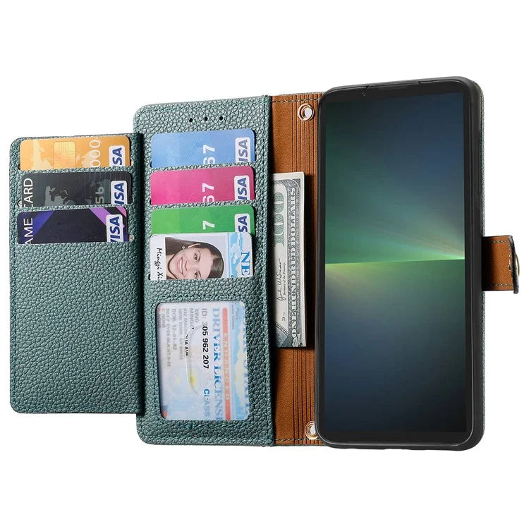 For Sony Xperia 5 V Case RFID Blocking Card Holder Cell Phone Shell