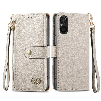For Sony Xperia 5 V Case RFID Blocking Card Holder Cell Phone Shell