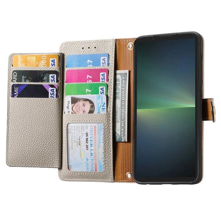 For Sony Xperia 5 V Case RFID Blocking Card Holder Cell Phone Shell