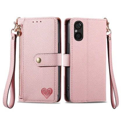 For Sony Xperia 5 V Case RFID Blocking Card Holder Cell Phone Shell