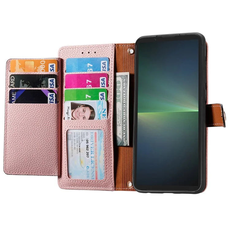 For Sony Xperia 5 V Case RFID Blocking Card Holder Cell Phone Shell