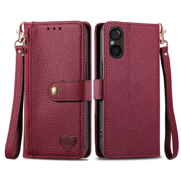 For Sony Xperia 5 V Case RFID Blocking Card Holder Cell Phone Shell
