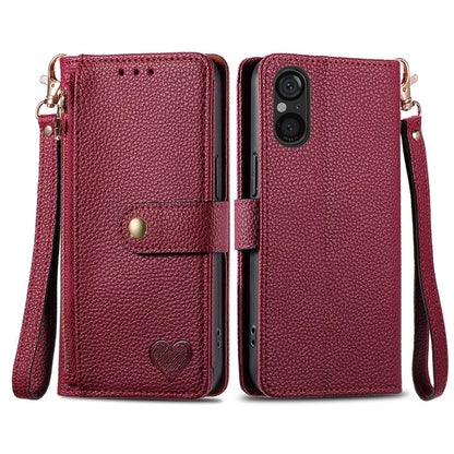 For Sony Xperia 5 V Case RFID Blocking Card Holder Cell Phone Shell