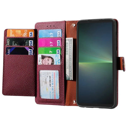 For Sony Xperia 5 V Case RFID Blocking Card Holder Cell Phone Shell