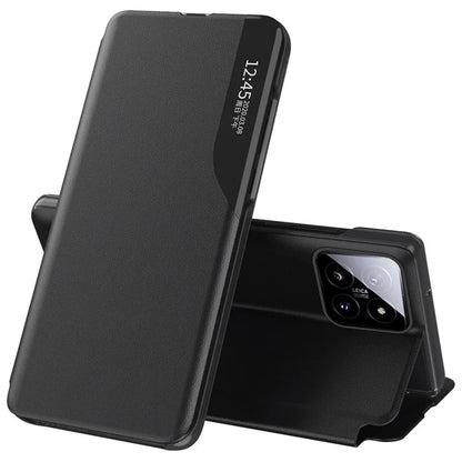 For Xiaomi 14 Pro Case Clear View Window Flip PU Leather Phone Cover