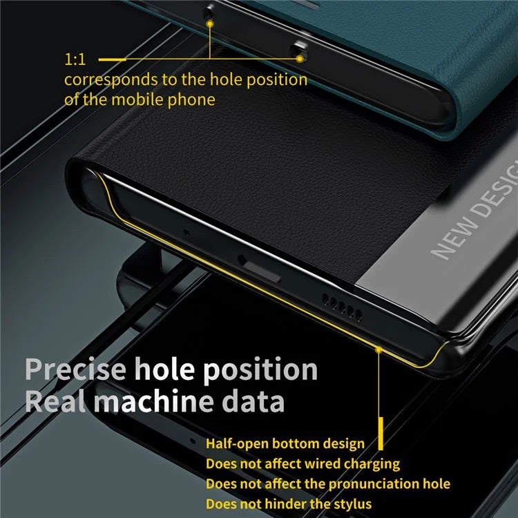 For Xiaomi 14 Pro Stand Case Drop-Proof PC+Leather Phone Guard Cover
