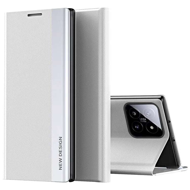 For Xiaomi 14 Pro Stand Case Drop-Proof PC+Leather Phone Guard Cover