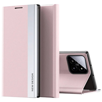 For Xiaomi 14 Pro Stand Case Drop-Proof PC+Leather Phone Guard Cover