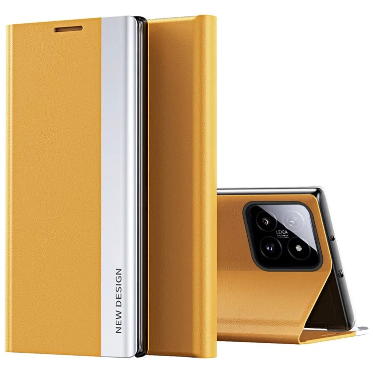 For Xiaomi 14 Pro Stand Case Drop-Proof PC+Leather Phone Guard Cover