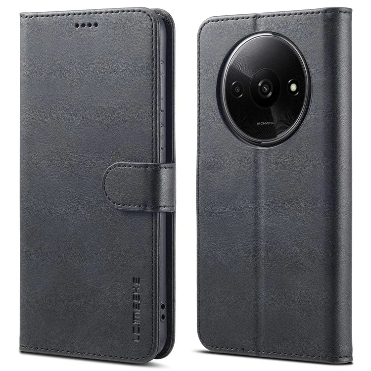 LC.IMEEKE For Xiaomi Redmi A3 / Poco C61 4G Case Calf Texture Flip Stand Shockproof Phone Cover