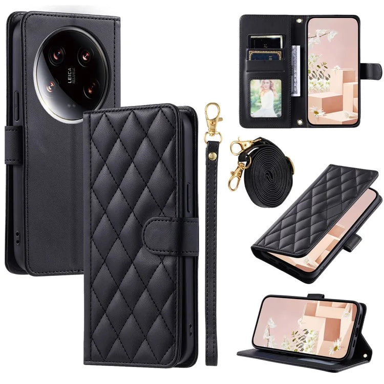 For Xiaomi 14 Ultra Wallet Case PU Leather Flip Stand View Phone Cover
