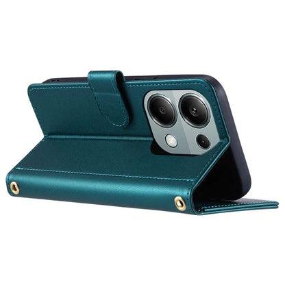 For Xiaomi Redmi Note 13 Pro 4G / Poco M6 Pro 4G Magnetic Phone Case Leather Rhombus Grid Stand Cover