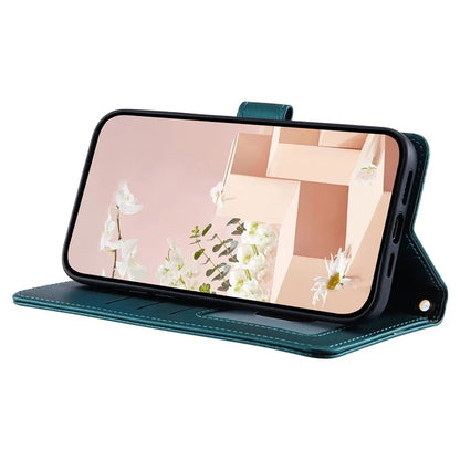 For Xiaomi Redmi Note 13 Pro 4G / Poco M6 Pro 4G Magnetic Phone Case Leather Rhombus Grid Stand Cover