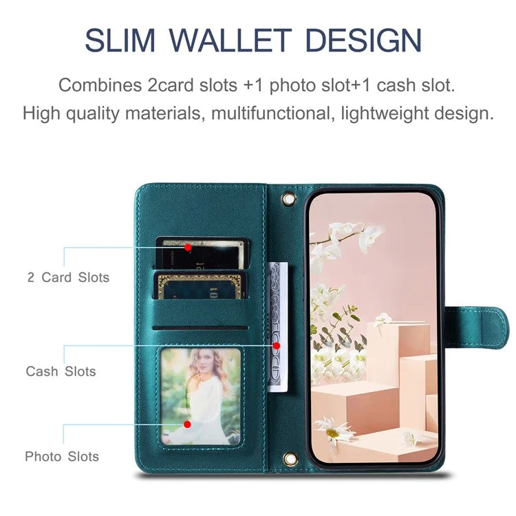 For Xiaomi Redmi Note 13 Pro 4G / Poco M6 Pro 4G Magnetic Phone Case Leather Rhombus Grid Stand Cover