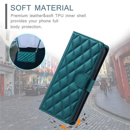For Xiaomi Redmi Note 13 Pro 4G / Poco M6 Pro 4G Magnetic Phone Case Leather Rhombus Grid Stand Cover