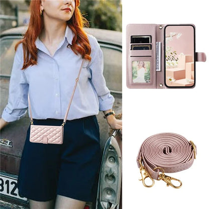 For Xiaomi Redmi Note 13 Pro 4G / Poco M6 Pro 4G Magnetic Phone Case Leather Rhombus Grid Stand Cover