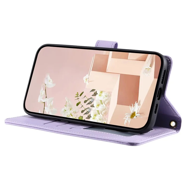 For Xiaomi Redmi Note 13 Pro 4G / Poco M6 Pro 4G Magnetic Phone Case Leather Rhombus Grid Stand Cover