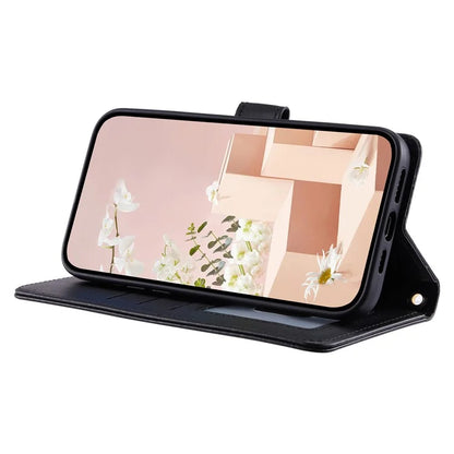 For Xiaomi Redmi Note 13 Pro 4G / Poco M6 Pro 4G Magnetic Phone Case Leather Rhombus Grid Stand Cover