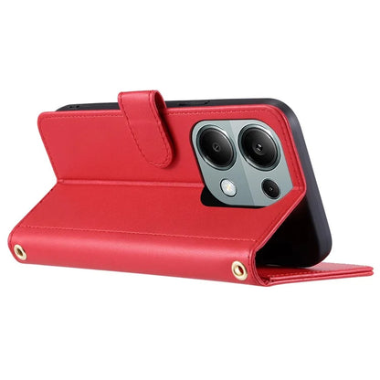 For Xiaomi Redmi Note 13 Pro 4G / Poco M6 Pro 4G Magnetic Phone Case Leather Rhombus Grid Stand Cover