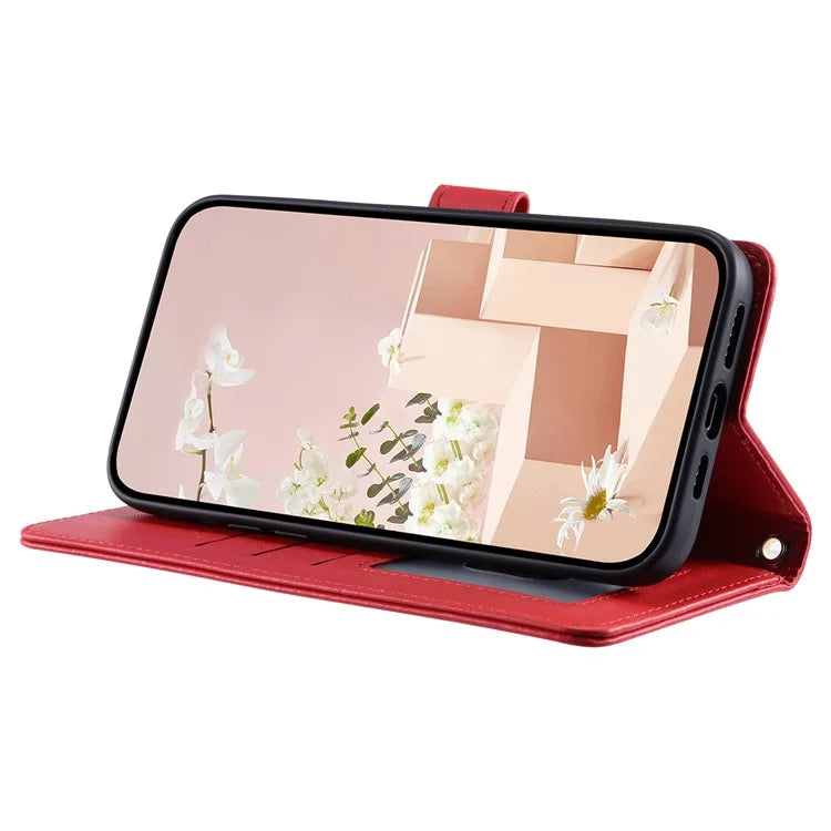 For Xiaomi Redmi Note 13 Pro 4G / Poco M6 Pro 4G Magnetic Phone Case Leather Rhombus Grid Stand Cover