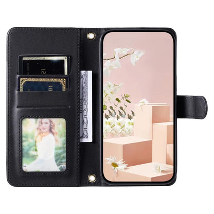 For Xiaomi Redmi Note 13 Pro 5G / Poco X6 5G Leather Case Rhombus Grid Card Holder Phone Cover