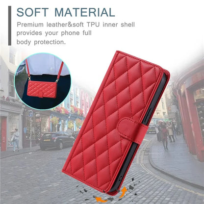 For Xiaomi Redmi Note 13 Pro 5G / Poco X6 5G Leather Case Rhombus Grid Card Holder Phone Cover
