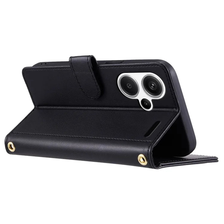For Xiaomi Redmi Note 13 Pro+ 5G Case PU Leather Flip Stand View Crossbody Phone Cover