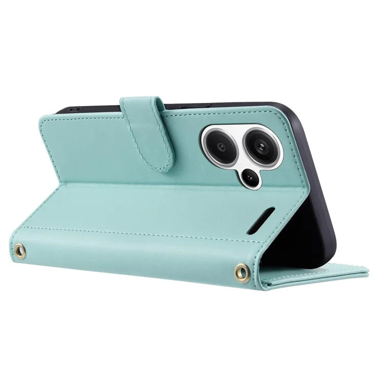 For Xiaomi Redmi Note 13 Pro+ 5G Case PU Leather Flip Stand View Crossbody Phone Cover