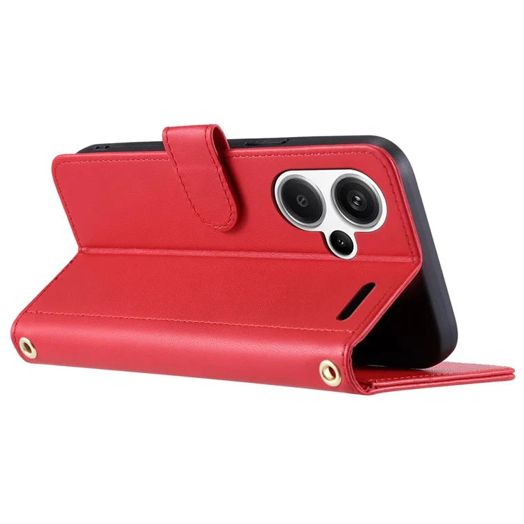 For Xiaomi Redmi Note 13 Pro+ 5G Case PU Leather Flip Stand View Crossbody Phone Cover